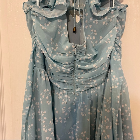 Selfie Leslie Teal Floral Dress - Picture 3 of 8